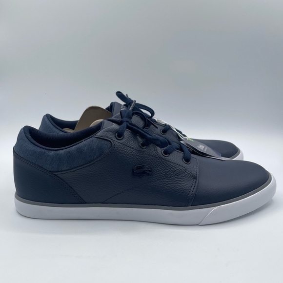 LACOSTE Minzah 319 1 P CMA Leather Lifestyle Men's Size 12 Navy - 738CMA0107092 - Picture 1 of 8